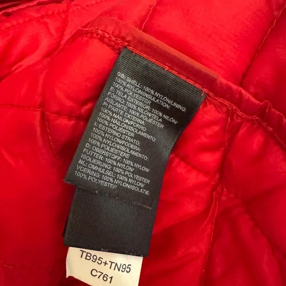 The North Face Men's Thermoball Red Puffer Jacket Full Zip Size: M - Picture 12 of 14